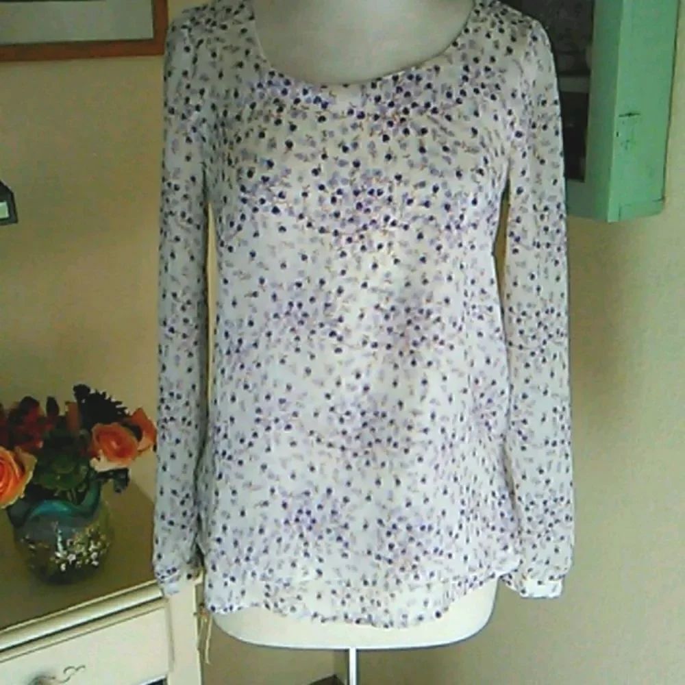 Lauren Conrad Semi Sheer Floral Top